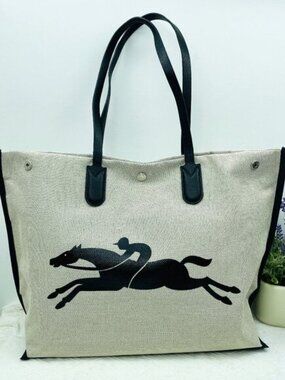 NWT Longchamp Le Roseau Women's Tote Bag Large Beige Handbag L Shoulder